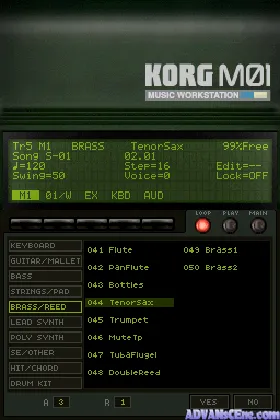 Korg M01 Music Workstation (Japan) (En) screen shot game playing